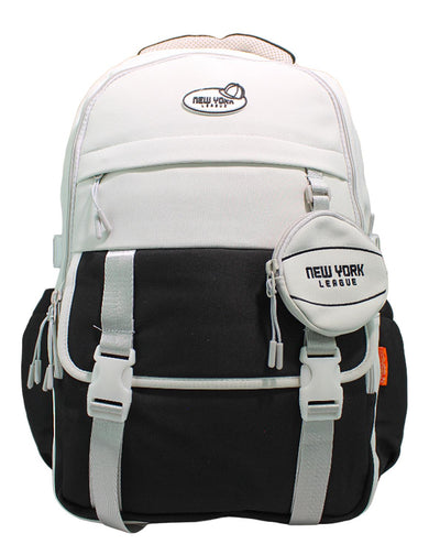 MOCHILA JON 6084 BLANCO/NEGRO