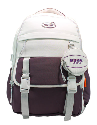 MOCHILA JON 6084 BLANCO/MORADO