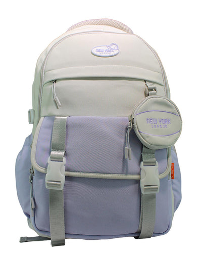 MOCHILA JON 6084 BLANCO/LILA