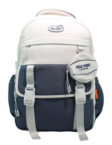 MOCHILA JON 6084 BLANCO/AZUL